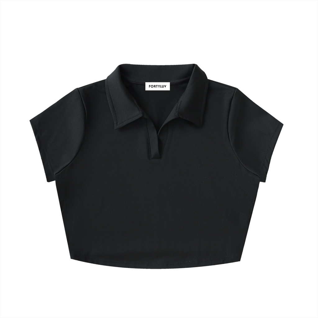 Performance Crop Polo Top
