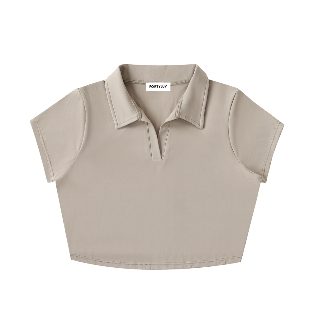 Performance Crop Polo Top
