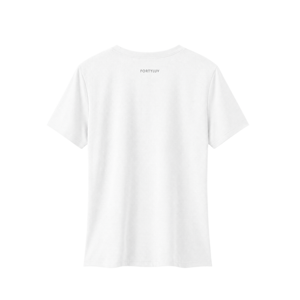 White Padel t-shirt with fortyluv logo