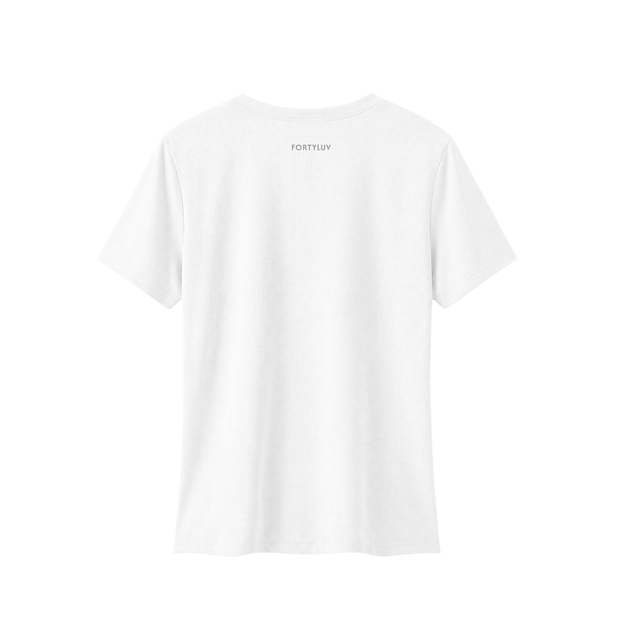 White Padel t-shirt with fortyluv logo