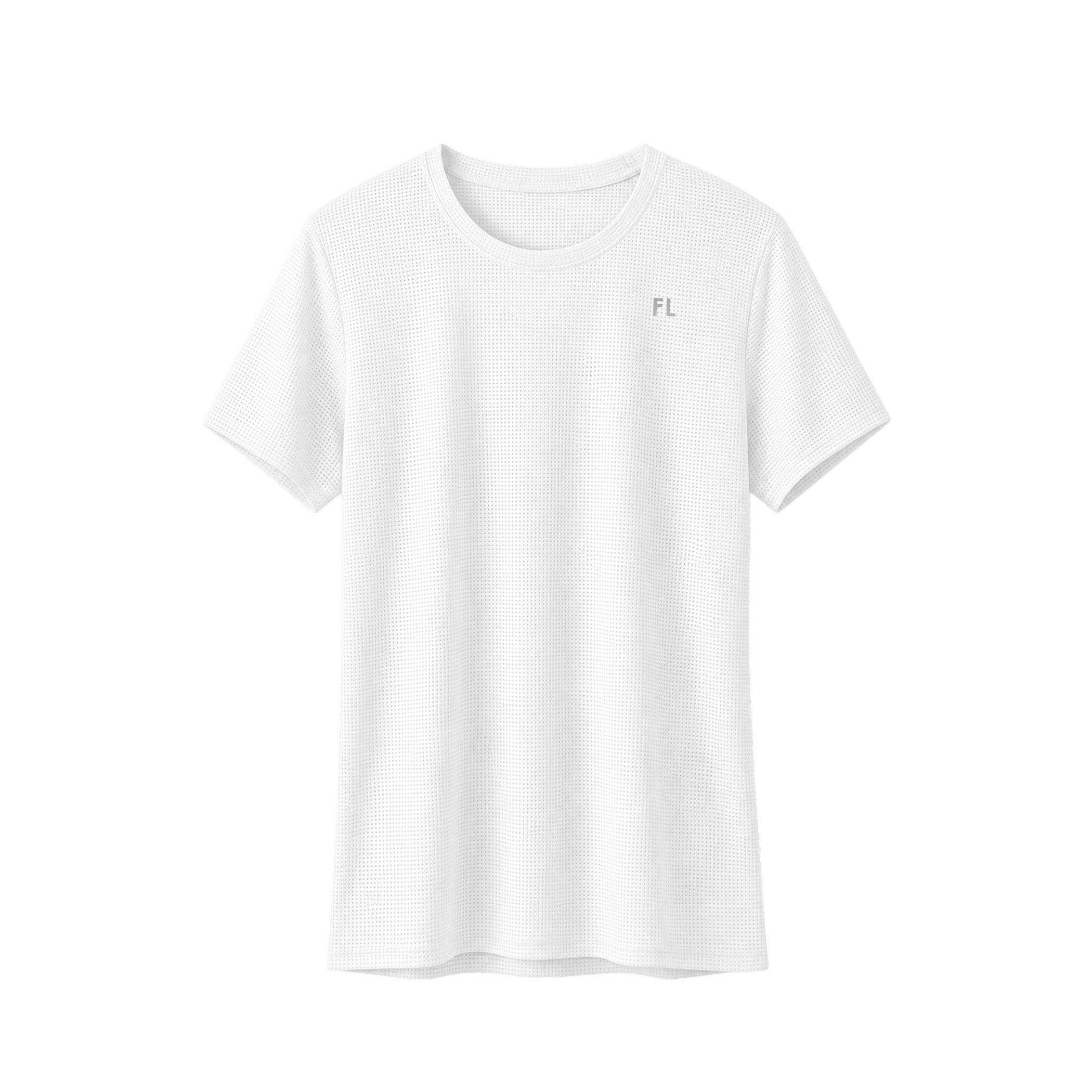 White Padel t-shirt with fortyluv logo